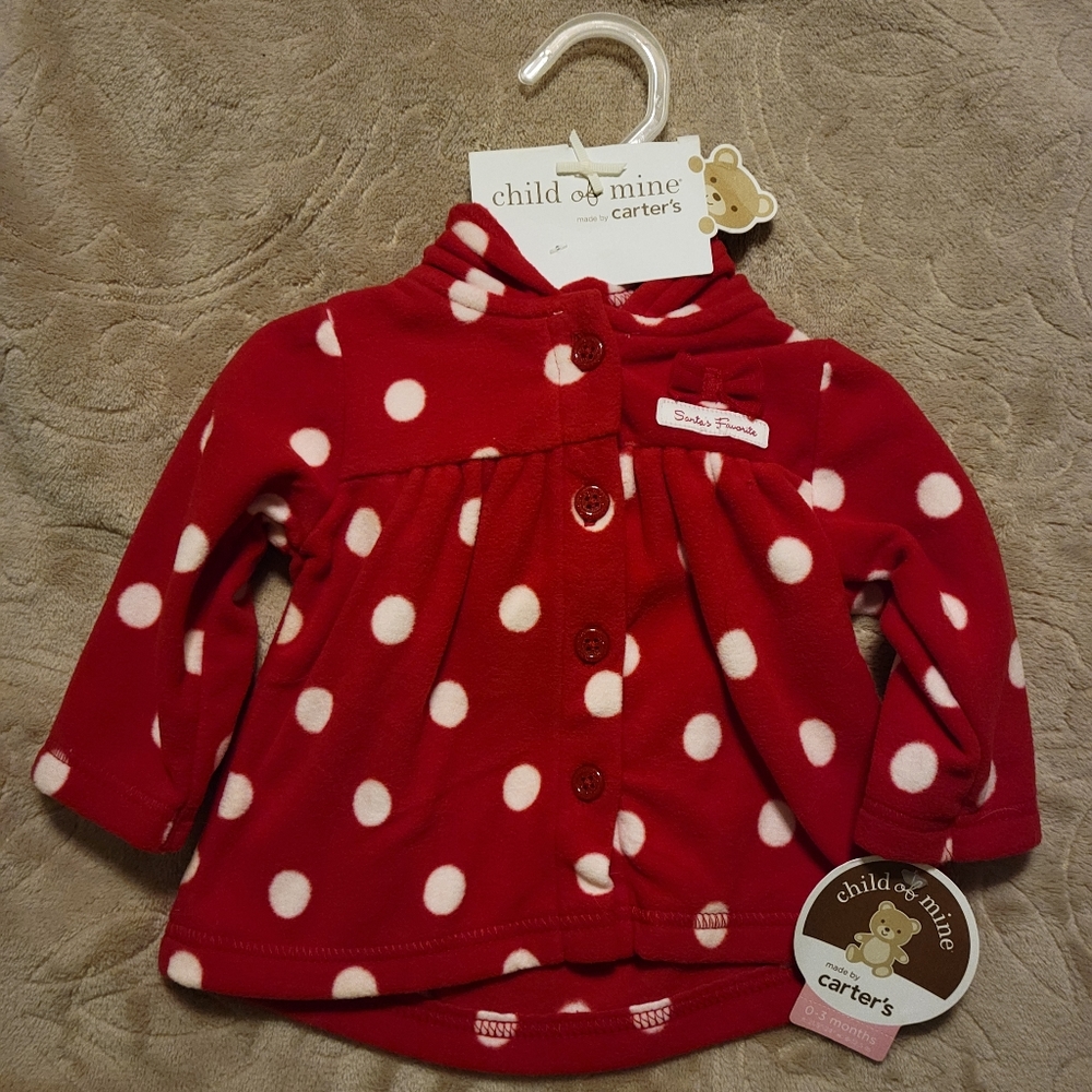Nwt infant girls Christmas hooded sweater